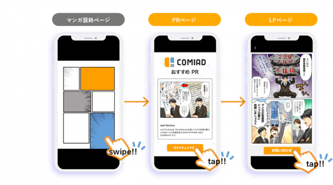 若年層へ商品理解を深める新手法、マンガアプリ特化型のアドネットワーク「COMIAD」がLPマンガメニューを開始